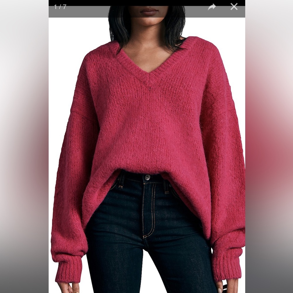 Rag&bone Edith reversible pullover sweater pink